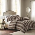 Madison Park Madison Park MP10-3075 Zuri Faux Fur Comforter Set; King Chocolate MP10-3075